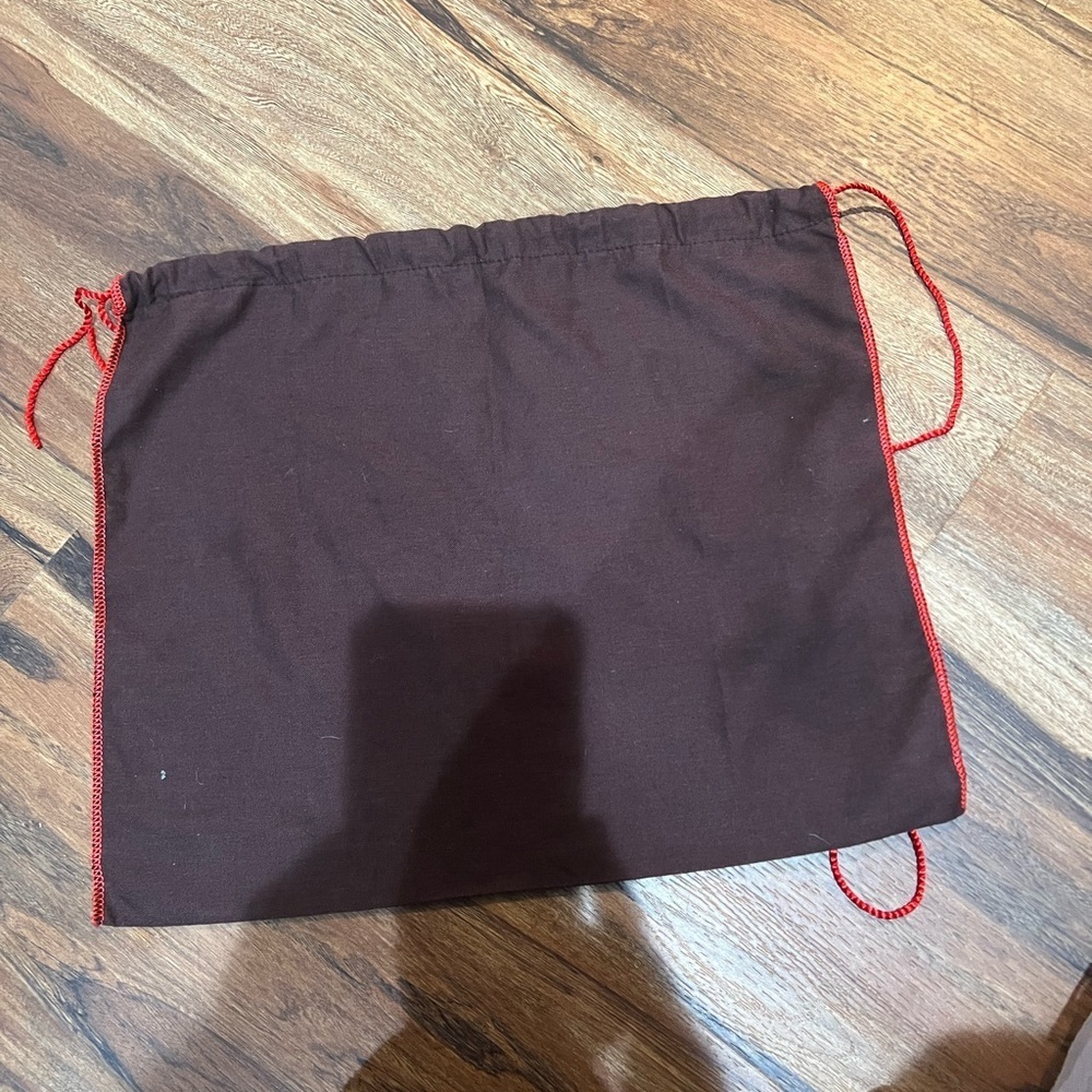 Coach Dark Brown Bag with Red Accents Vintage - Picture 2 of 2